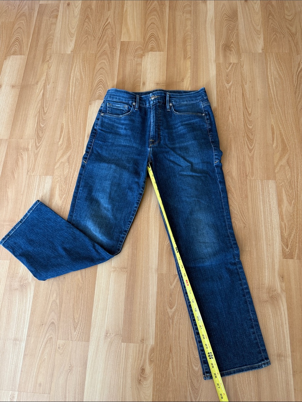 Good American High-Rise Dark Blue Denim Jeans - Picture 7 of 16